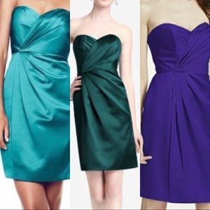 Strapless Sweetheart Satin Bridesmaid Dress